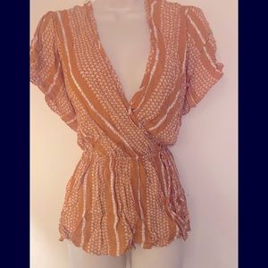 New orange Blouse top